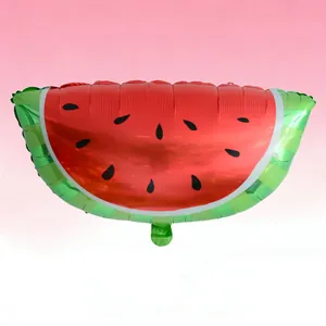 Watermelon slice shaped foil balloon for summer party and fiesta theme decorations