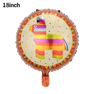 18-inch colorful donkey pinata foil balloon for Mexican Fiesta carnival decorations