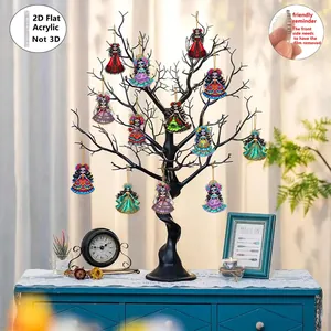 Day of the Dead colorful skeleton acrylic hanging ornaments for festive home decoration