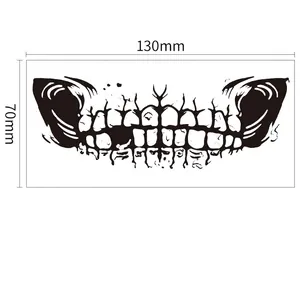 Halloween Day of the Dead waterproof mouth tattoo sticker set 10 sheets