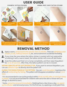 Detailed user guide and removal steps for waterproof Halloween matte tattoo stickers