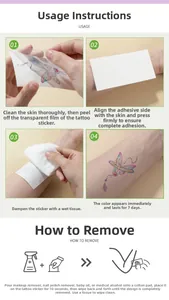 Guide étape par étape pour appliquer et retirer des tatouages temporaires étanches