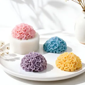 Marigold flower silicone mold for DIY aromatherapy candles soap making and home decor