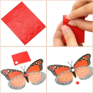 Set of 3D orange monarch butterfly wall stickers for Day of the Dead and Halloween decor