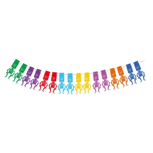 Colorful Mexican Day of the Dead skeleton garland for festival party wall decoration