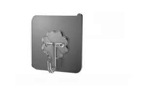 Starker transparenter selbstklebender Wandhaken mit Kleeblatt-Design