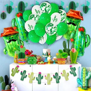 Ensemble de ballons de fête cactus pour décorations de carnaval à thème mexicain