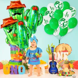 Ensemble de ballons de fête Cactus Fiesta avec ballons en aluminium et en latex