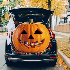 Striscione decorativo zucca di Halloween per bagagliaio auto festa all'aperto dolcetto