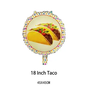 18-inch Mexican taco foil balloon for theme party decorations