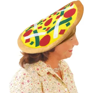 Mexican Sombrero Party Hat Novelty Pizza Taco French Fries Food Hat Costume Headwear For Carnival Halloween Costume Accessories Adults