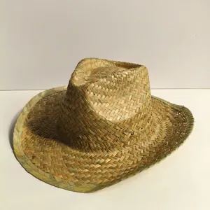 Hand-Woven Paper Straw Cowboy Hat For Men Women Wide Brim Sun Protection Mexican Style Outdoor Beach Travel Sombrero