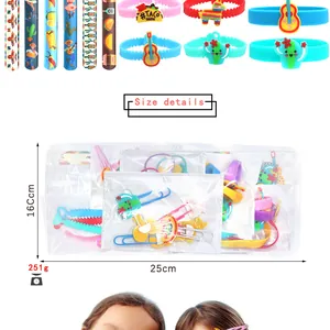 Dimension and weight details for 54pcs Mexican themed party favor set with cactus and guitar