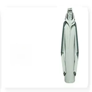 Waterproof hooded windbreaker outdoor jacket in pale grey-green minimalist style