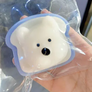 Cute West Highland White Terrier Dog Toast Squishy Slow Rebound Decompression Toy Cartoon Stress Relief Bread Squeeze Toy Gift