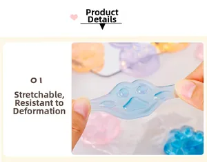 Detail view showing the high elasticity and resilience of the cat paw squeeze toy