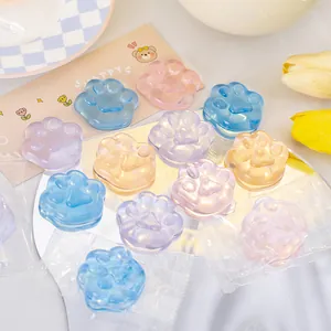 Cute and colorful cat paw shaped jelly squeeze toys for children's stress relief