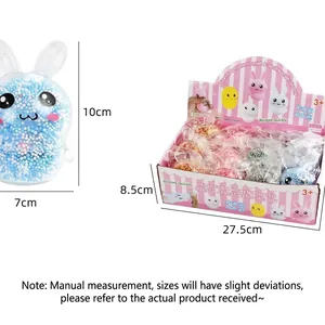 Light-up cute rabbit squishy stress relief toy for kids and adults with TPR material