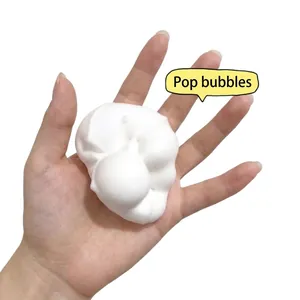 Jouet squishy en forme de tofu blanc pour soulager le stress avec effet de rebond lent