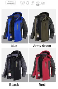 Washing instructions and color options for winter fleece-lined outdoor jackets