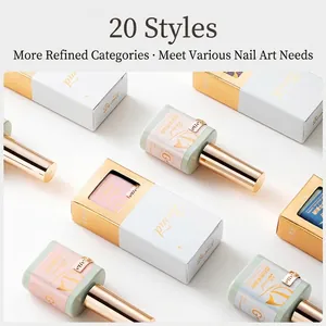 Professionelle Bomd-Nagellackgel-Kollektion mit Goldkappen und weißer Designerverpackung