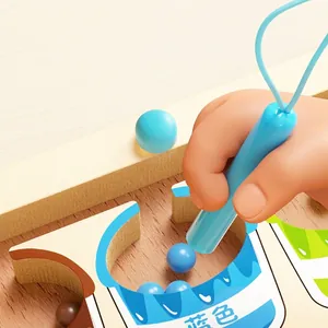 Magnetic bead maze puzzle toy for kids logical thinking and pen control training