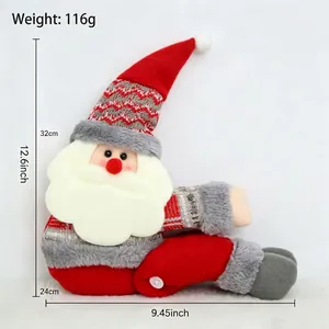 Détail de l'embrasse de rideau Père Noël en peluche avec dimensions et poids
