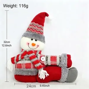 Boucle de rideau bonhomme de neige de Noël, dimensions 32cm x 24cm, poids 116g