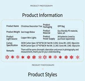 Technical specification details for mini pink flocked desktop Christmas tree