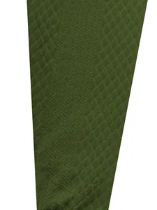 Detailed macro view of olive green textured jacquard fabric for men's sports sweatshirt
