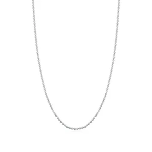 Minimalistische S925 Sterlingsilber Kugelkette für Damen auf weißem Hintergrund