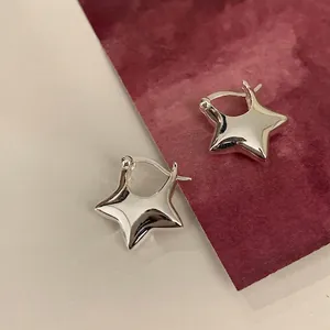 Minimalist Star Heart Earrings With Earring Post Geometric Unique Fashion Jewelry For Women Elegant Style