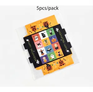 Unassembled Halloween blind box packaging empty gift box set 5pcs per pack for party