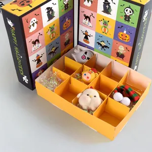 Halloween Theme Punch Game Empty Gift Box Cartoon Cardboard Boxes For Halloween Party Treats And Favors Festive Gift Wrapping Supplies
