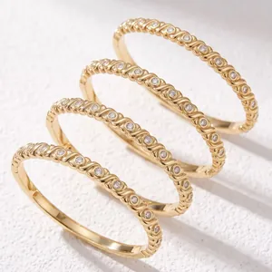 Bracciale a Cerniera in Acciaio Inossidabile Con Strass per Donna Stile Europeo INS Leggero Lusso Oro Argento Geometrico Ovale Gioielli Regalo