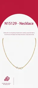 Detailed view of 925 sterling silver golden beaded necklace with moissanite stone