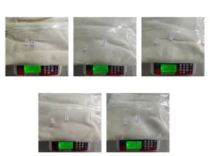 Detailed weight specifications for men's knitted zip-up cardigan across sizes M to 3XL