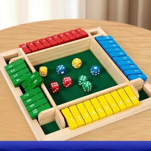 Shut The Box Spiel Aus Holz Nummerierte Kacheln Mit Würfeln Pädagogisches Tischspiel Familienfeier Für Kinder Erwachsene