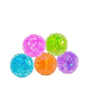 Lot de cinq balles antistress à la maltose, texture diamant colorée pour détente