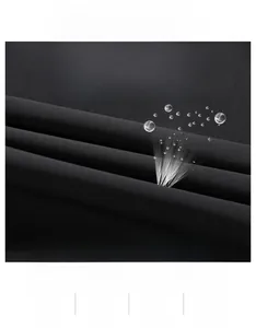 Vue détaillée macro d'un tissu de sport noir avec une texture résistante aux taches