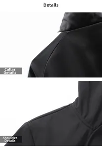 Vue détaillée montrant les coutures du col et de l'épaule d'un sweat à capuche noir