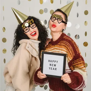 Funny 2027 New Year party glasses props for festive celebrations and photo booths