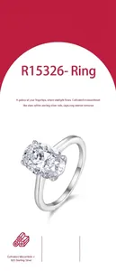 Exquisite 925 silver ring with a large oval moissanite stone in a four-prong setting