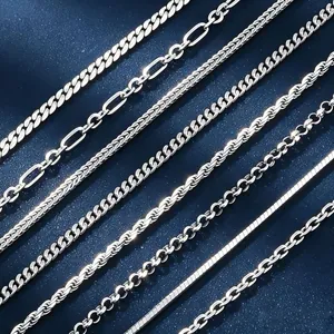 Hochwertige 925er Sterling Silber Ketten in verschiedenen Stilen wie Panzer und Seil
