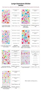 Various self-adhesive crystal gem stickers for kids DIY crafts and decorations
