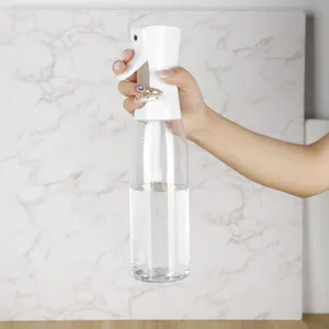 Continuous Fine Mist Spray Bottle Refillable Plastic High Pressure Water Mister For Hair Styling Cleaning Disinfection Salon Home Use