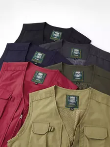 Gilets de photographie d'extérieur pour hommes avec plusieurs poches, divers coloris