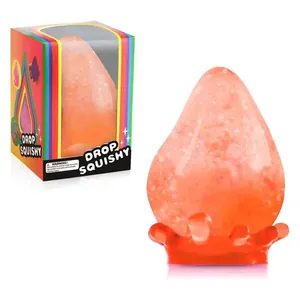 Πορτοκαλί γκλίτερ squishy παιχνίδι σταγόνα νερού για άγχος σε συσκευασία δώρου