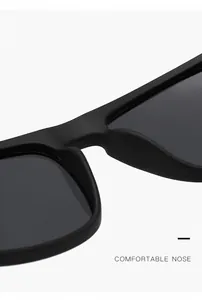 Macro detail showing comfortable matte black nose pads on these cycling sunglasses