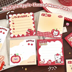 Schattige Appel Cartoon Memoblok Niet Zelfklevend Verdikt Papier Studenten Schrijfwaren Decoratie Scrapbooking Materiaal Notitieblok